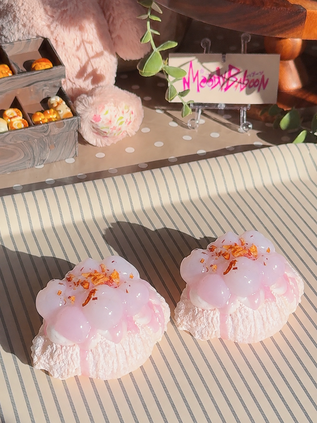 cotton-candy glazed croissant
